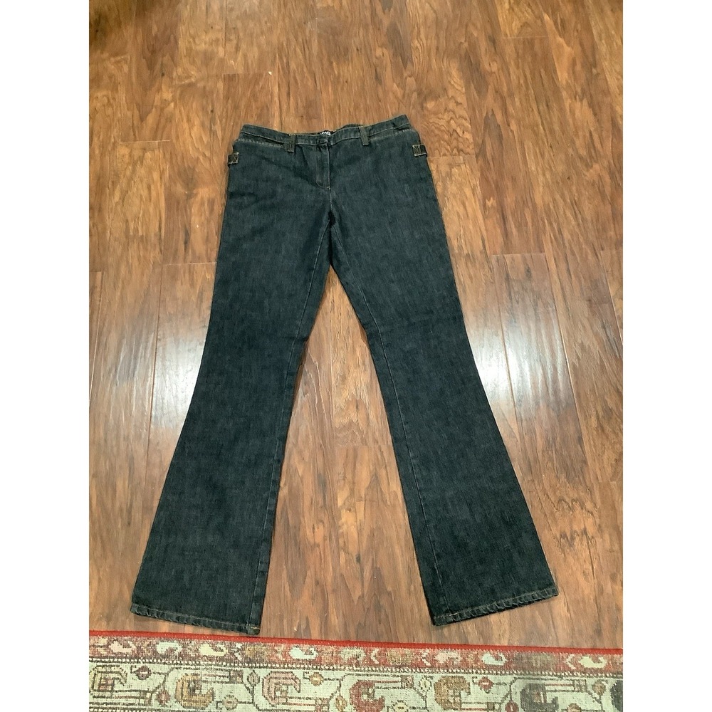 Dolce & Gabbana Flare Jeans Women's 32 Retro Mid-Rise Black Denim 90's Y2K
